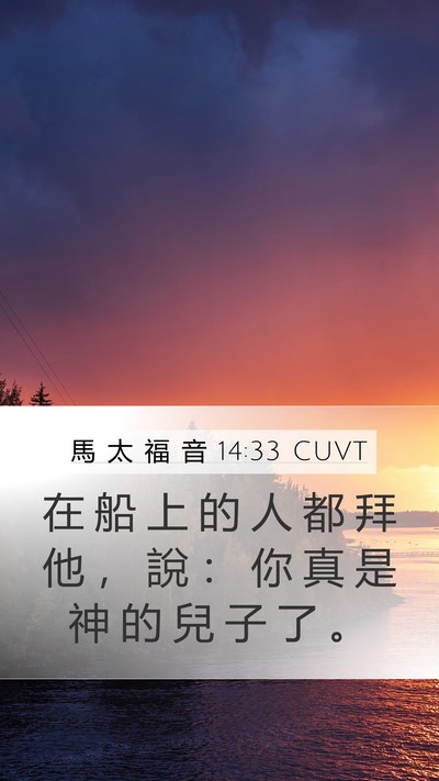 馬 太 福 音 14:33 CUVT Bible Verse Image