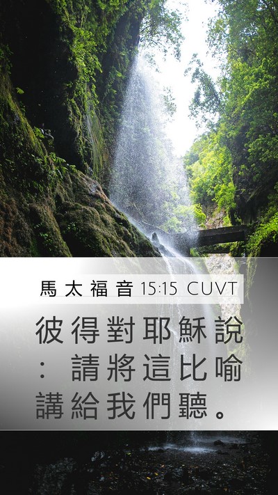 馬 太 福 音 15:15 CUVT Bible Verse Image
