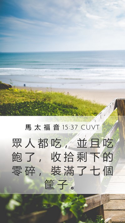 馬 太 福 音 15:37 CUVT Bible Verse Image