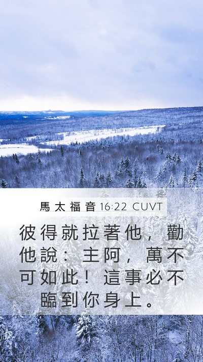 馬 太 福 音 16:22 CUVT Bible Verse Image