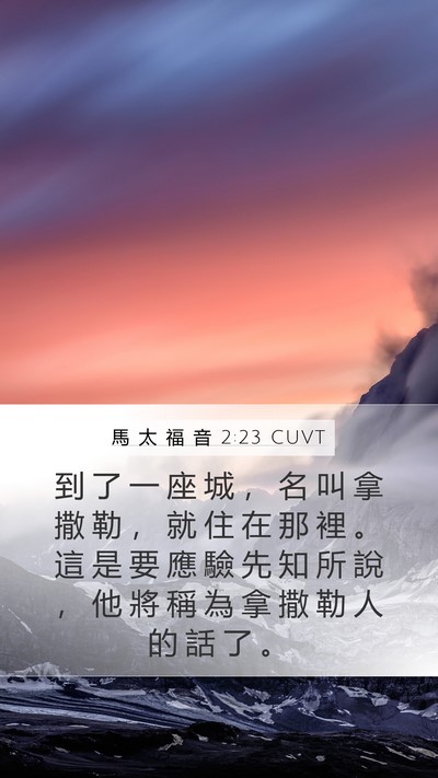 馬 太 福 音 2:23 CUVT Bible Verse Image