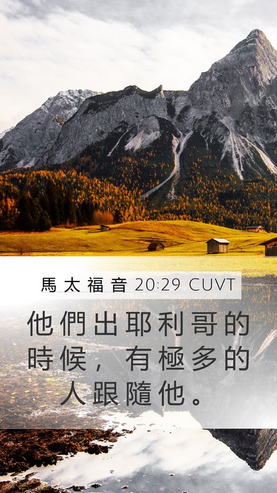 馬 太 福 音 20:29 CUVT Bible Verse Image