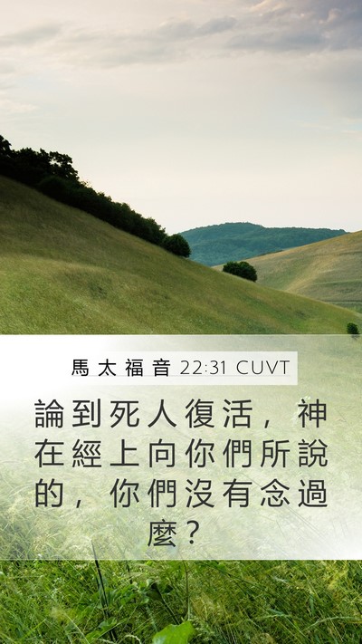 馬 太 福 音 22:31 CUVT Bible Verse Image