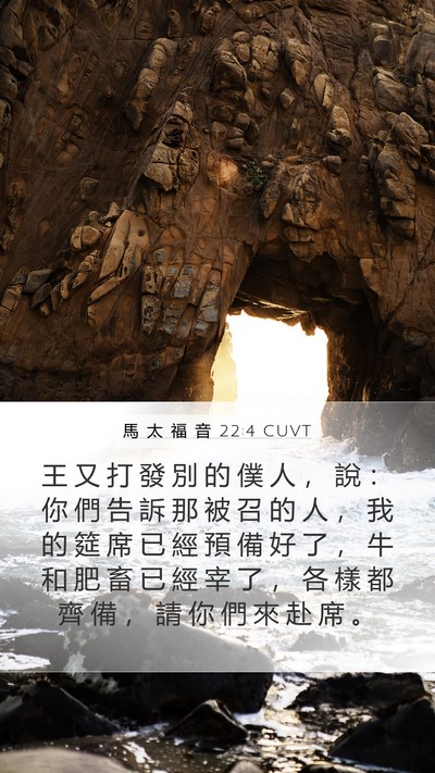 馬 太 福 音 22:4 CUVT Bible Verse Image