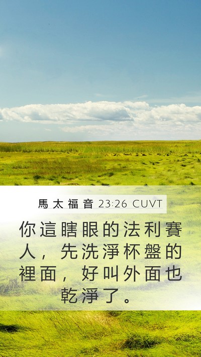 馬 太 福 音 23:26 CUVT Bible Verse Image