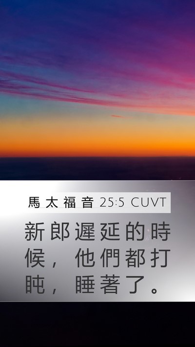 馬 太 福 音 25:5 CUVT Bible Verse Image