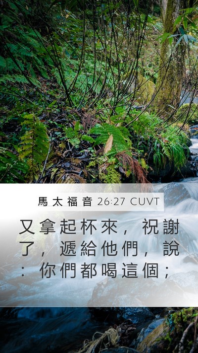 馬 太 福 音 26:27 CUVT Bible Verse Image