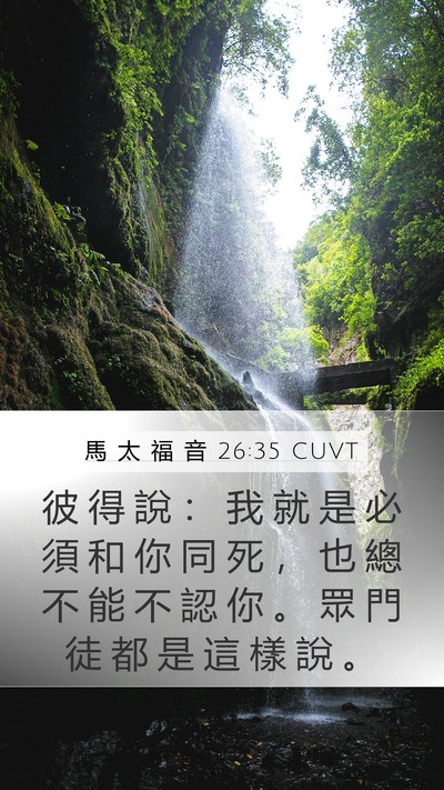 馬 太 福 音 26:35 CUVT Bible Verse Image