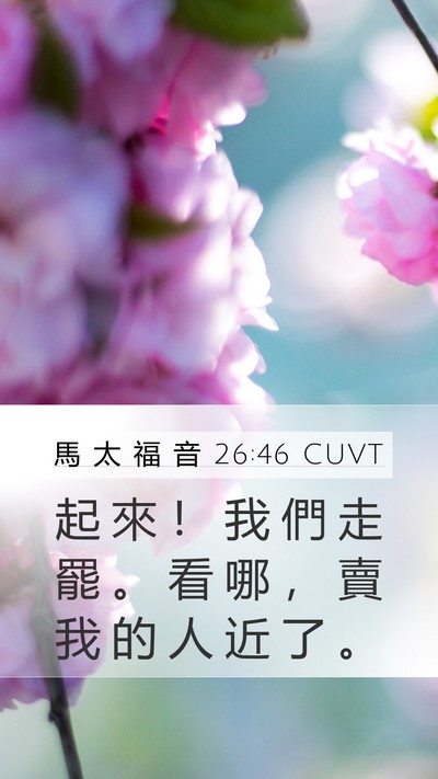 馬 太 福 音 26:46 CUVT Bible Verse Image