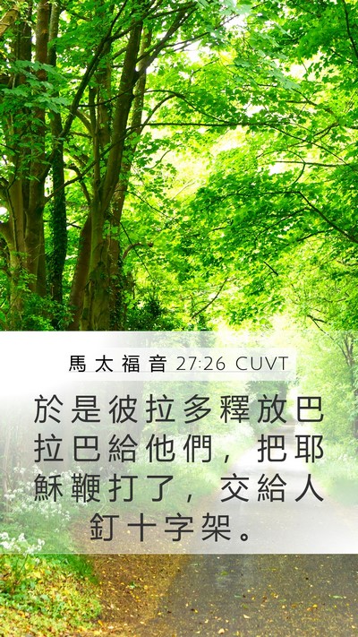 馬 太 福 音 27:26 CUVT Bible Verse Image