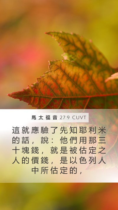 馬 太 福 音 27:9 CUVT Bible Verse Image
