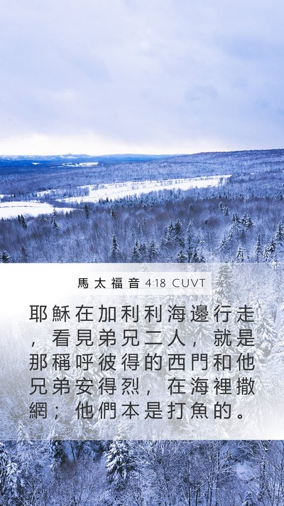 馬 太 福 音 4:18 CUVT Bible Verse Image