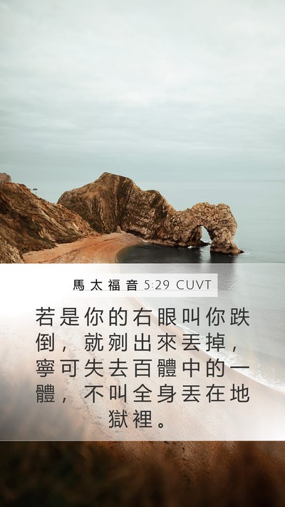 馬 太 福 音 5:29 CUVT Bible Verse Image