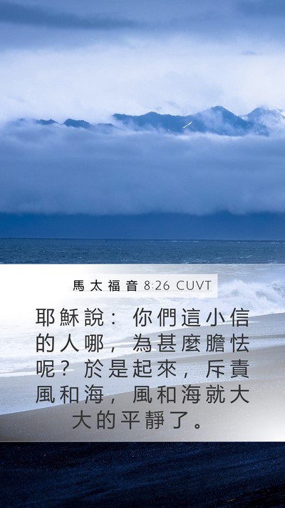 馬 太 福 音 8:26 CUVT Bible Verse Image