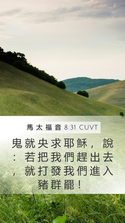 馬 太 福 音 8:31 CUVT Bible Verse Image