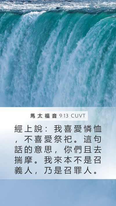 馬 太 福 音 9:13 CUVT Bible Verse Image