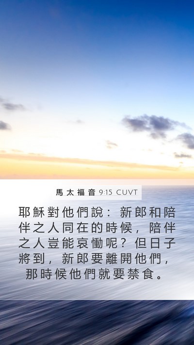 馬 太 福 音 9:15 CUVT Bible Verse Image